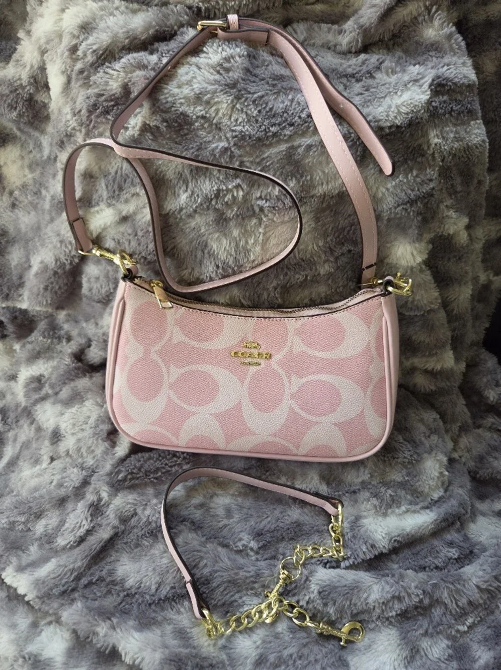 Coach Pink and Cream Crossbody Bag